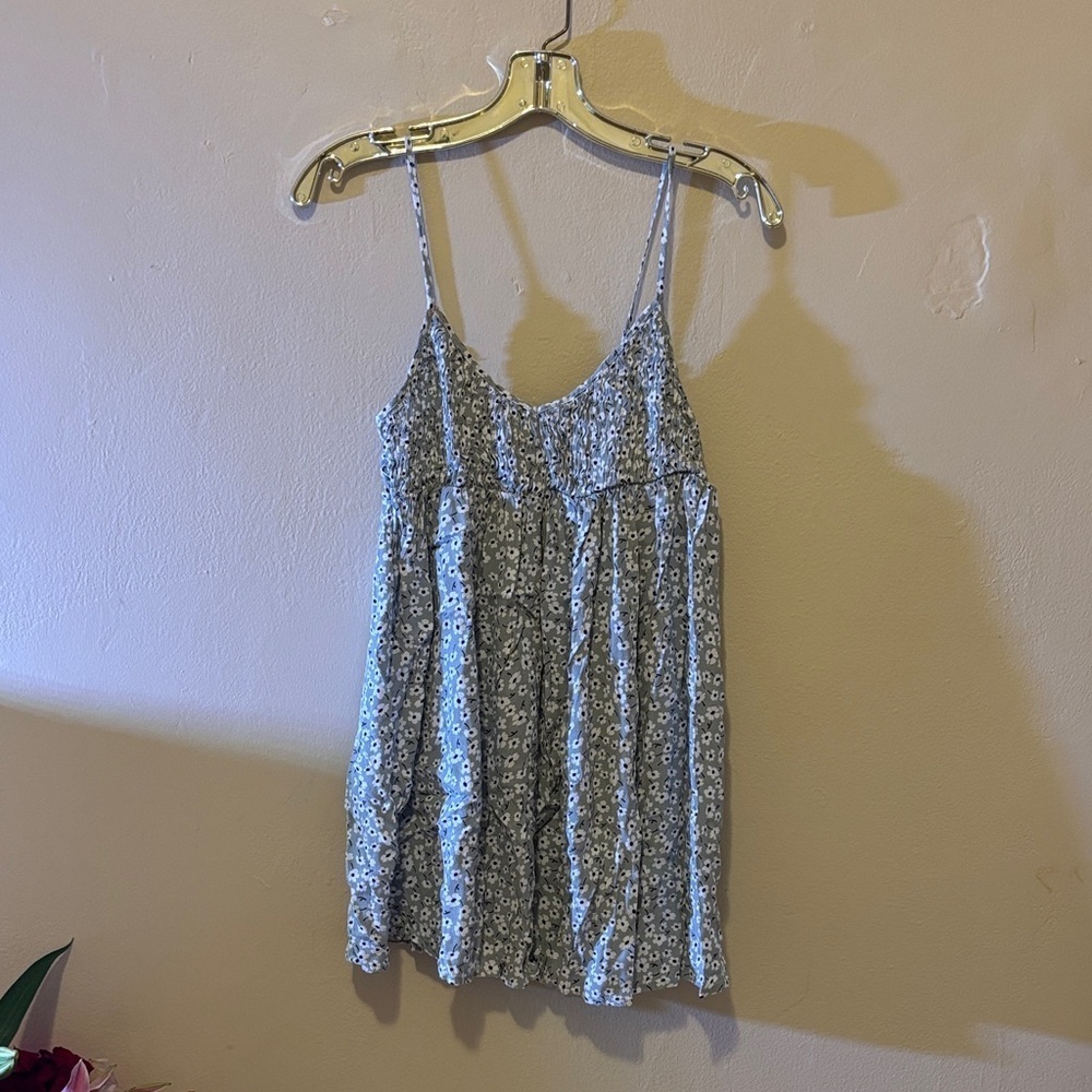 Lulu's Blue Floral Camisole Top
